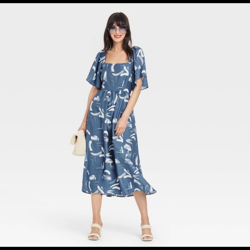 NWOT Brand New Blue Target Open Back Dress